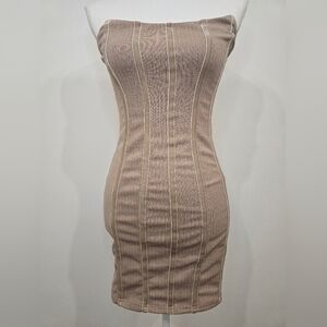 Princess Polly Elegant Tan Bodycon Dress